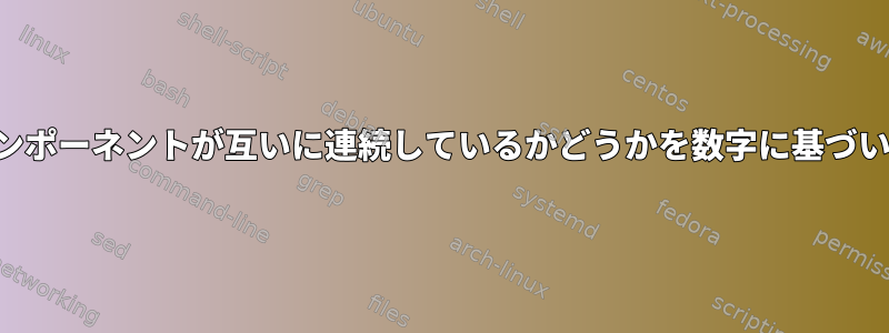 数字と文字配列のコンポーネントが互いに連続しているかどうかを数字に基づいて決定する方法は？