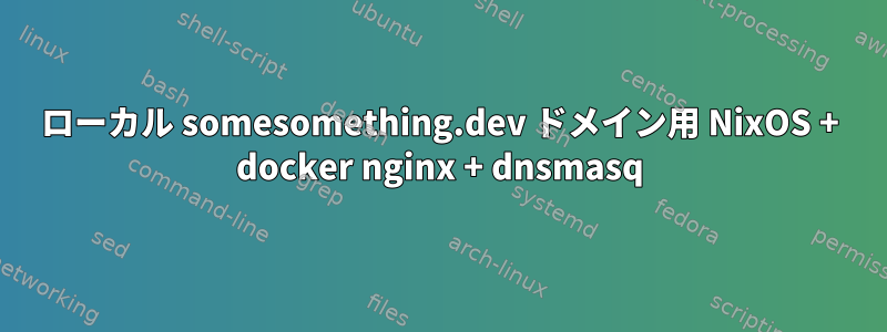 ローカル somesomething.dev ドメイン用 NixOS + docker nginx + dnsmasq