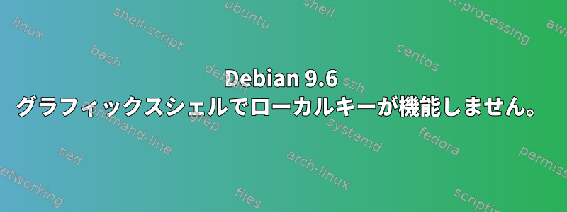 Debian 9.6 グラフィックスシェルでローカルキーが機能しません。