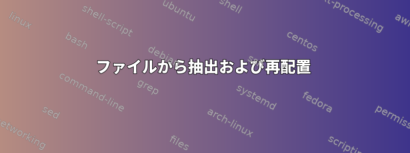 ファイルから抽出および再配置