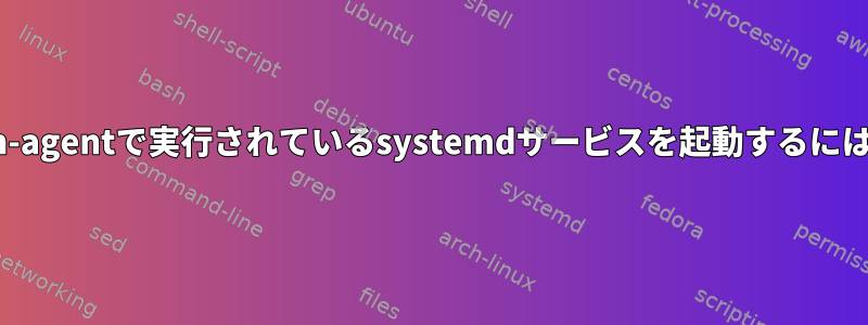 ssh-agentで実行されているsystemdサービスを起動するには？