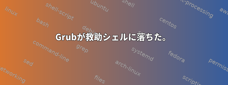 Grubが救助シェルに落ちた。