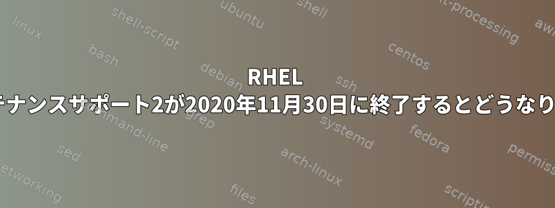 RHEL 6のメンテナンスサポート2が2020年11月30日に終了するとどうなりますか？