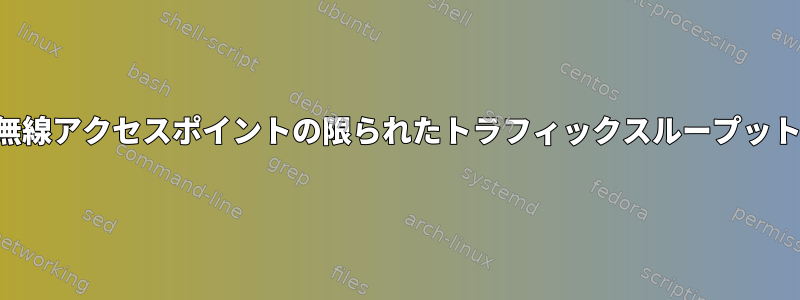 無線アクセスポイントの限られたトラフィックスループット