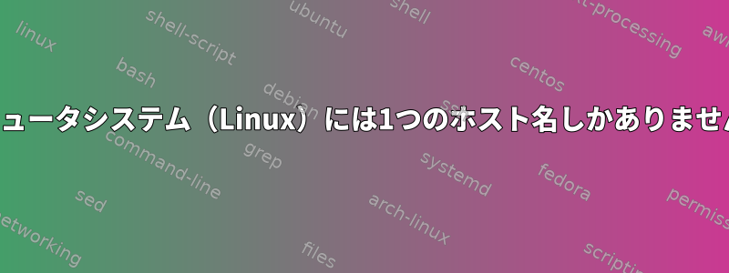 コンピュータシステム（Linux）には1つのホスト名しかありませんか？