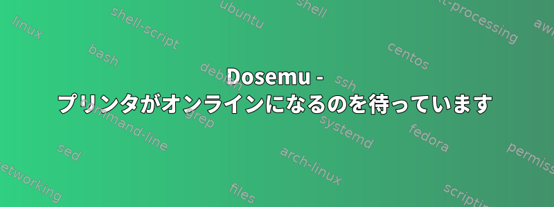 Dosemu - プリンタがオンラインになるのを待っています