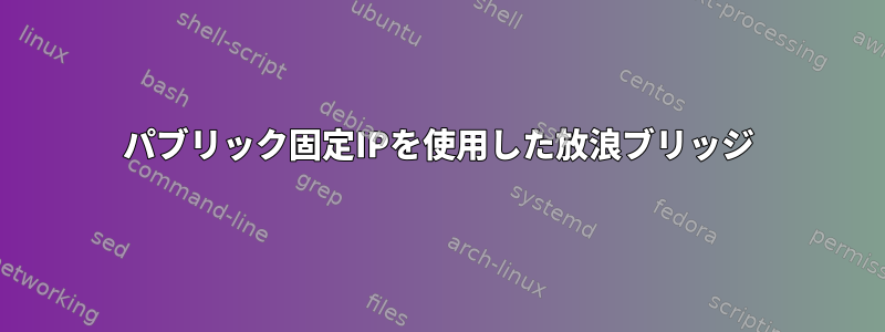 パブリック固定IPを使用した放浪ブリッジ