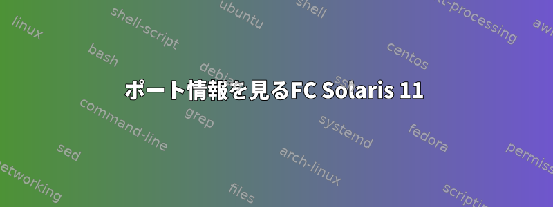 ポート情報を見るFC Solaris 11