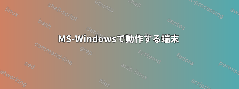 MS-Windowsで動作する端末