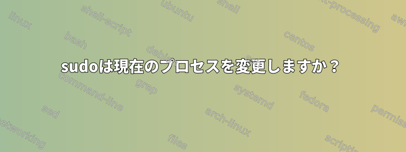 sudoは現在のプロセスを変更しますか？