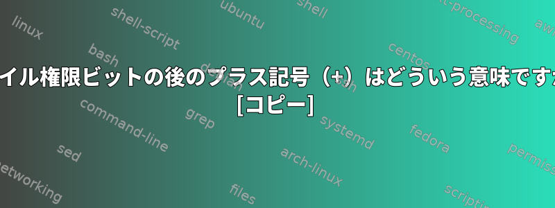 ファイル権限ビットの後のプラス記号（+）はどういう意味ですか？ [コピー]