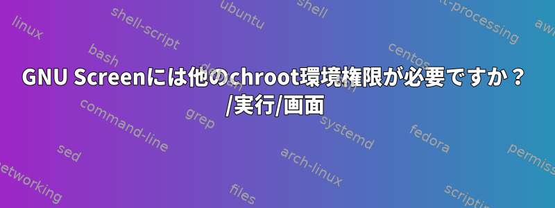 GNU Screenには他のchroot環境権限が必要ですか？ /実行/画面