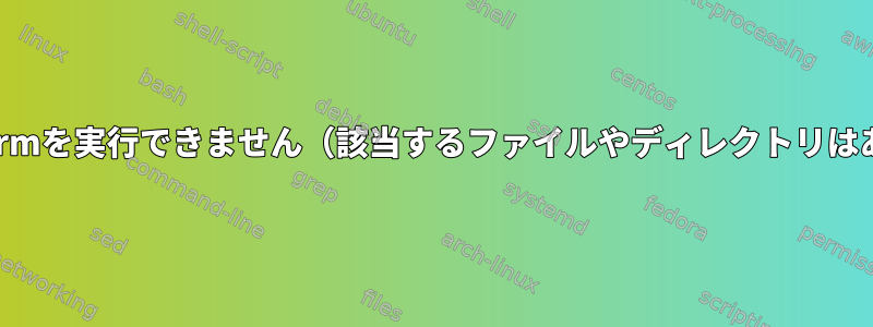 子プロセスxtermを実行できません（該当するファイルやディレクトリはありません）。