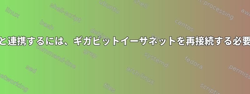 カーネル4.20と連携するには、ギガビットイーサネットを再接続する必要があります。