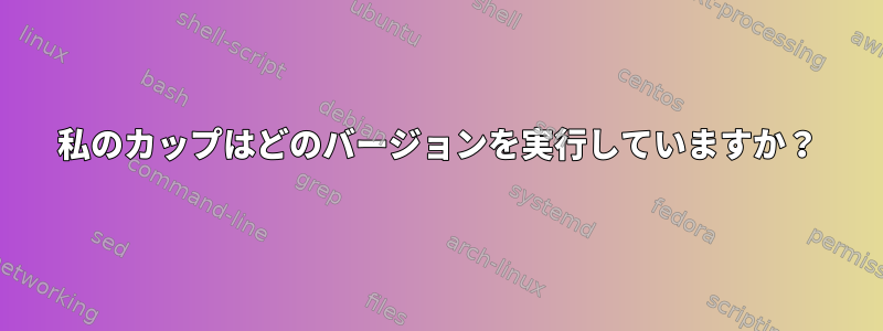 私のカップはどのバージョンを実行していますか？