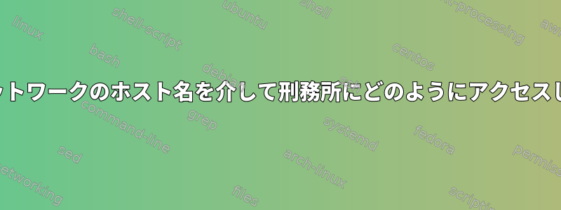 ホームネットワークのホスト名を介して刑務所にどのようにアクセスしますか？