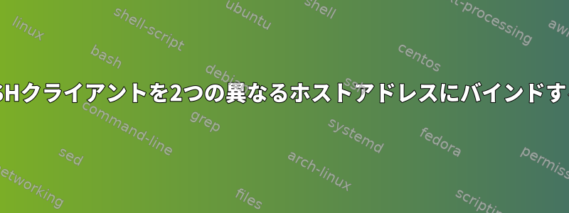 SSHクライアントを2つの異なるホストアドレスにバインドする