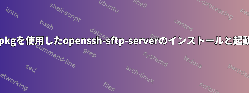 ipkgを使用したopenssh-sftp-serverのインストールと起動