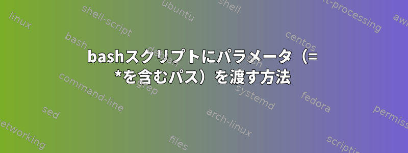 bashスクリプトにパラメータ（= *を含むパス）を渡す方法