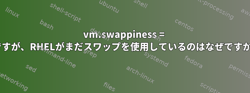 vm.swappiness = 1ですが、RHELがまだスワップを使用しているのはなぜですか？