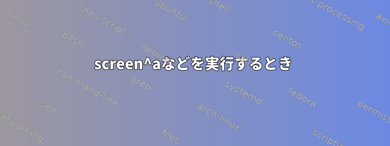 screen^aなどを実行するとき