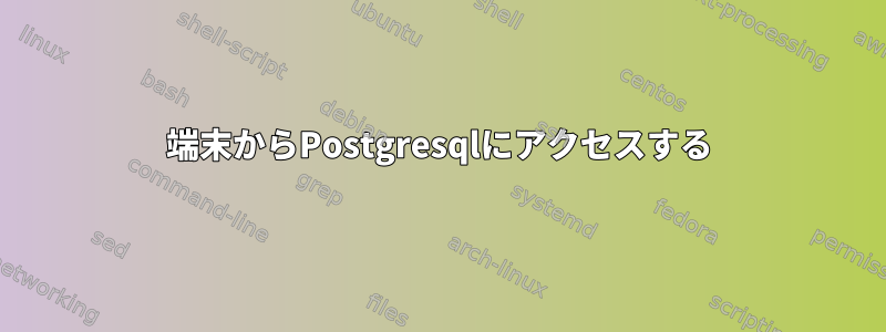 端末からPostgresqlにアクセスする