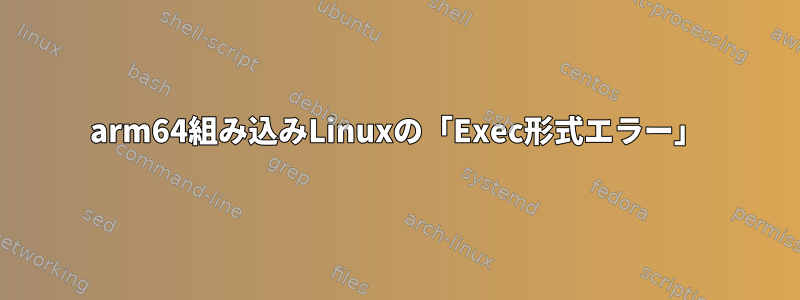 arm64組み込みLinuxの「Exec形式エラー」