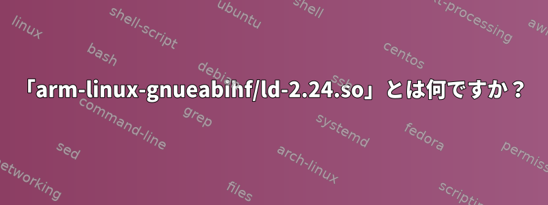 「arm-linux-gnueabihf/ld-2.24.so」とは何ですか？