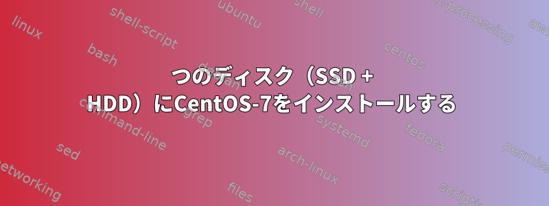 2つのディスク（SSD + HDD）にCentOS-7をインストールする