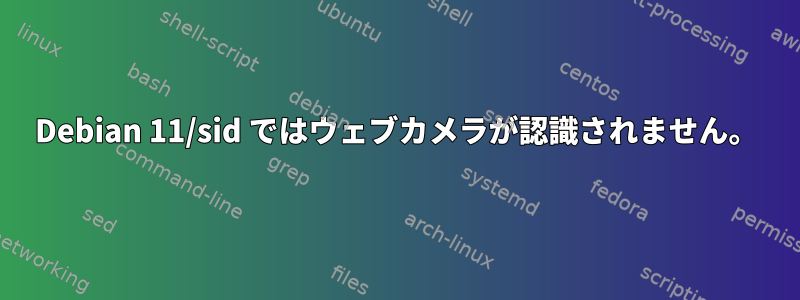 Debian 11/sid ではウェブカメラが認識されません。