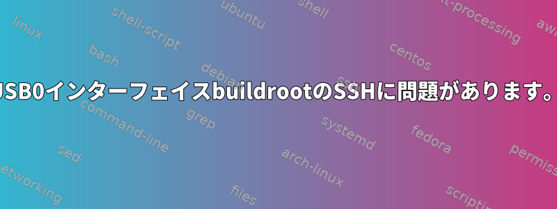 USB0インターフェイスbuildrootのSSHに問題があります。