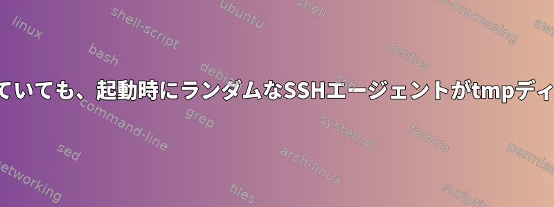 ネットワークが無効になっていても、起動時にランダムなSSHエージェントがtmpディレクトリに作成されます。