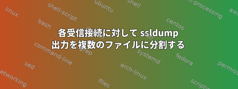 各受信接続に対して ssldump 出力を複数のファイルに分割する