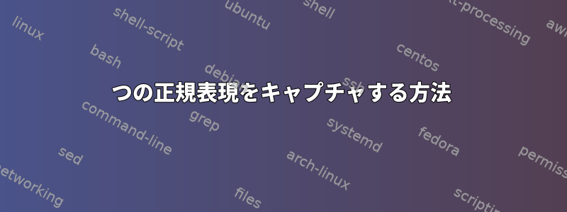 2つの正規表現をキャプチャする方法