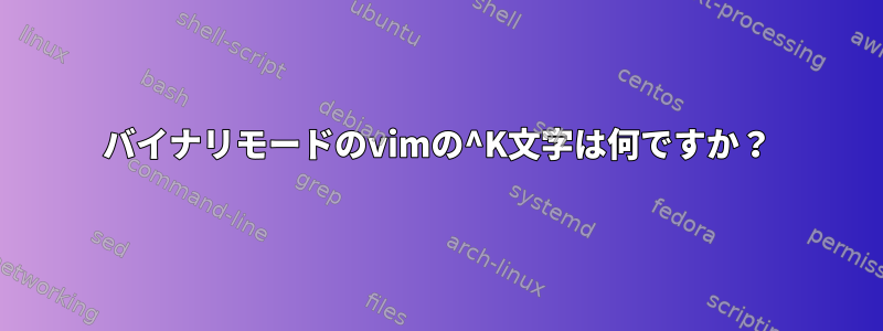 バイナリモードのvimの^K文字は何ですか？