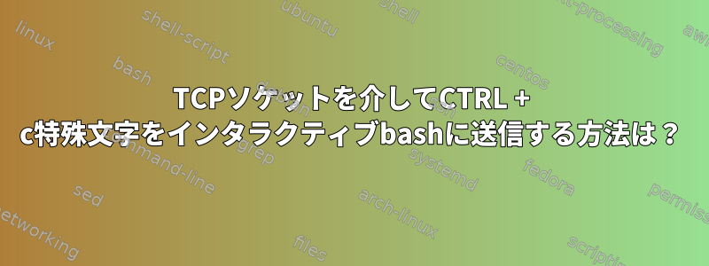 TCPソケットを介してCTRL + c特殊文字をインタラクティブbashに送信する方法は？