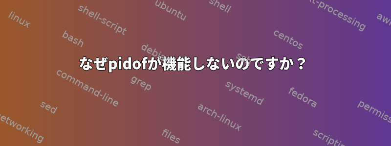 なぜpidofが機能しないのですか？