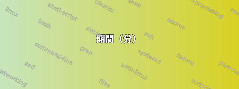 期間（分）