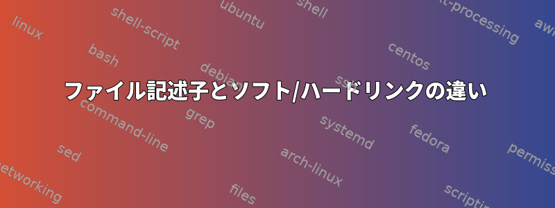 ファイル記述子とソフト/ハードリンクの違い