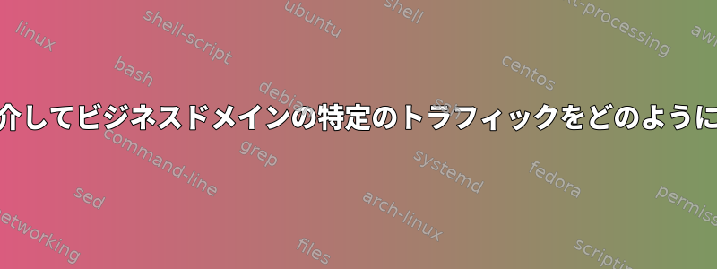 WiFiインターフェイスを介してビジネスドメインの特定のトラフィックをどのようにルーティングしますか？