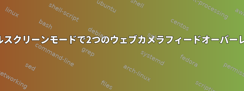 フルスクリーンモードで2つのウェブカメラフィードオーバーレイ