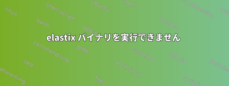 elastix バイナリを実行できません