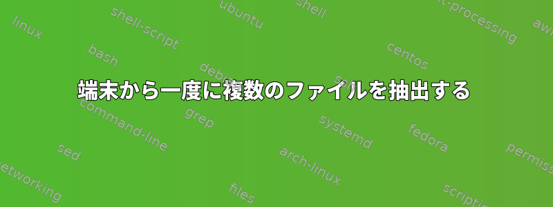 端末から一度に複数のファイルを抽出する