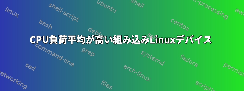 CPU負荷平均が高い組み込みLinuxデバイス