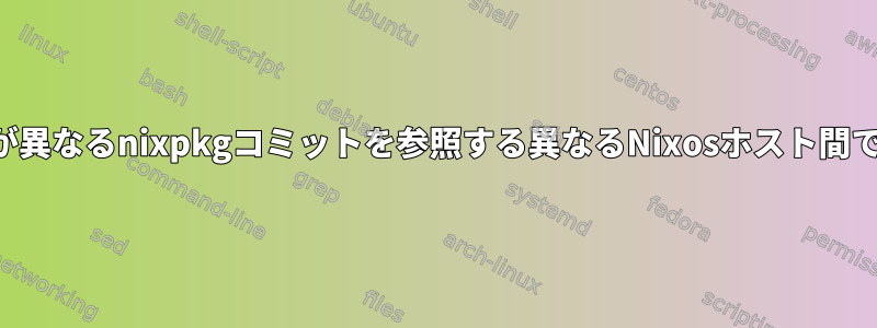 実行可能ファイルが異なるnixpkgコミットを参照する異なるNixosホスト間で移植可能ですか？