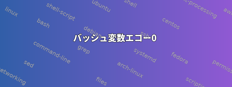 バッシュ変数エコー0