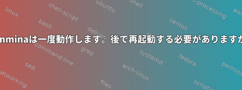 Remminaは一度動作します。後で再起動する必要がありますか？