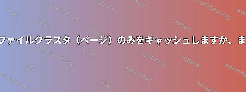 Linuxページキャッシュ（バッファキャッシュ）はファイルクラスタ（ページ）のみをキャッシュしますか、またはInode（メタデータ）もキャッシュしますか？