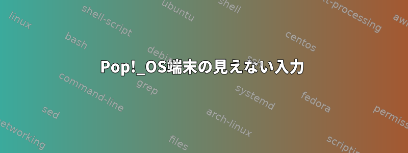 Pop!_OS端末の見えない入力