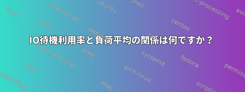 IO待機利用率と負荷平均の関係は何ですか？